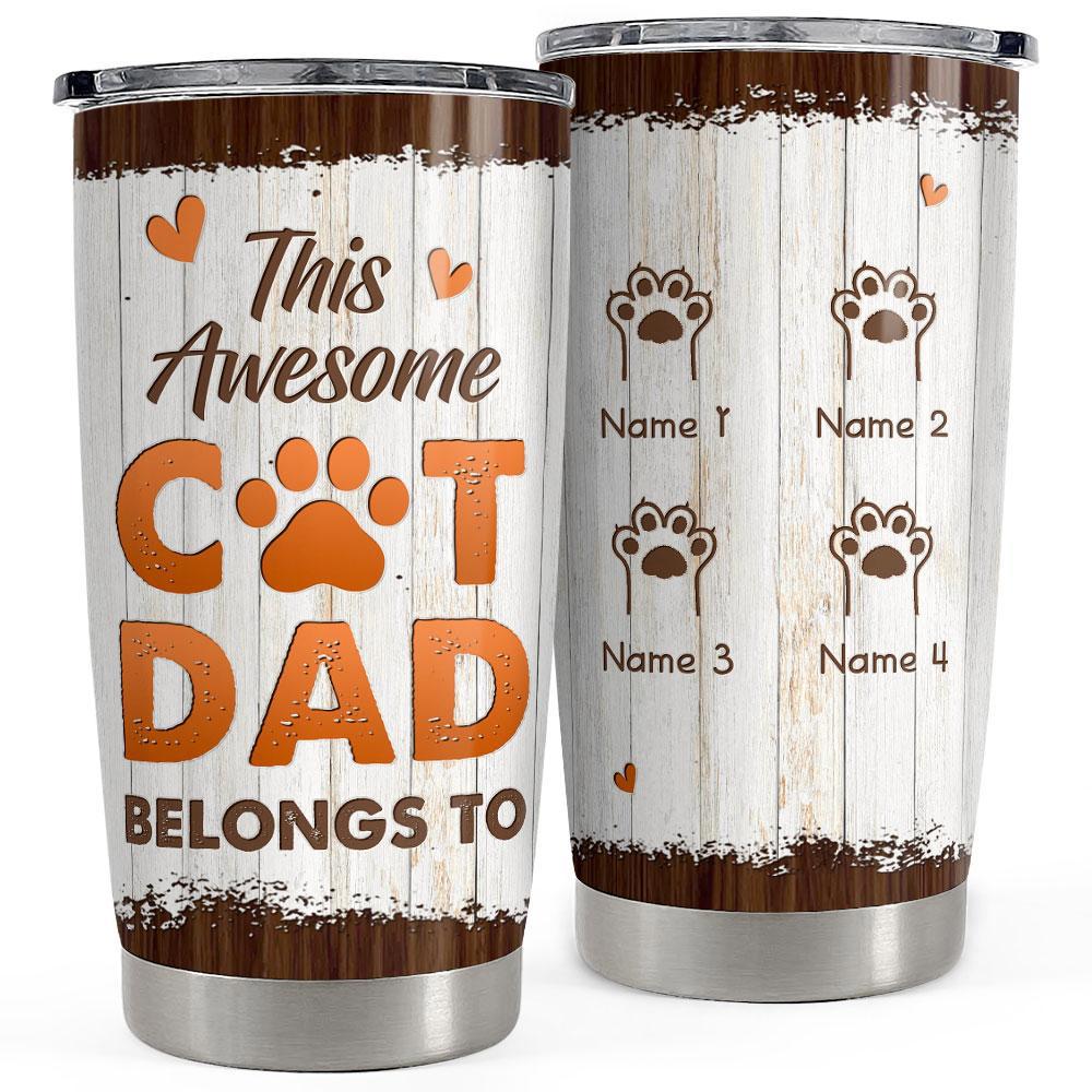 Awesome cat dad personalized tumbler cup Personalized Tumbler