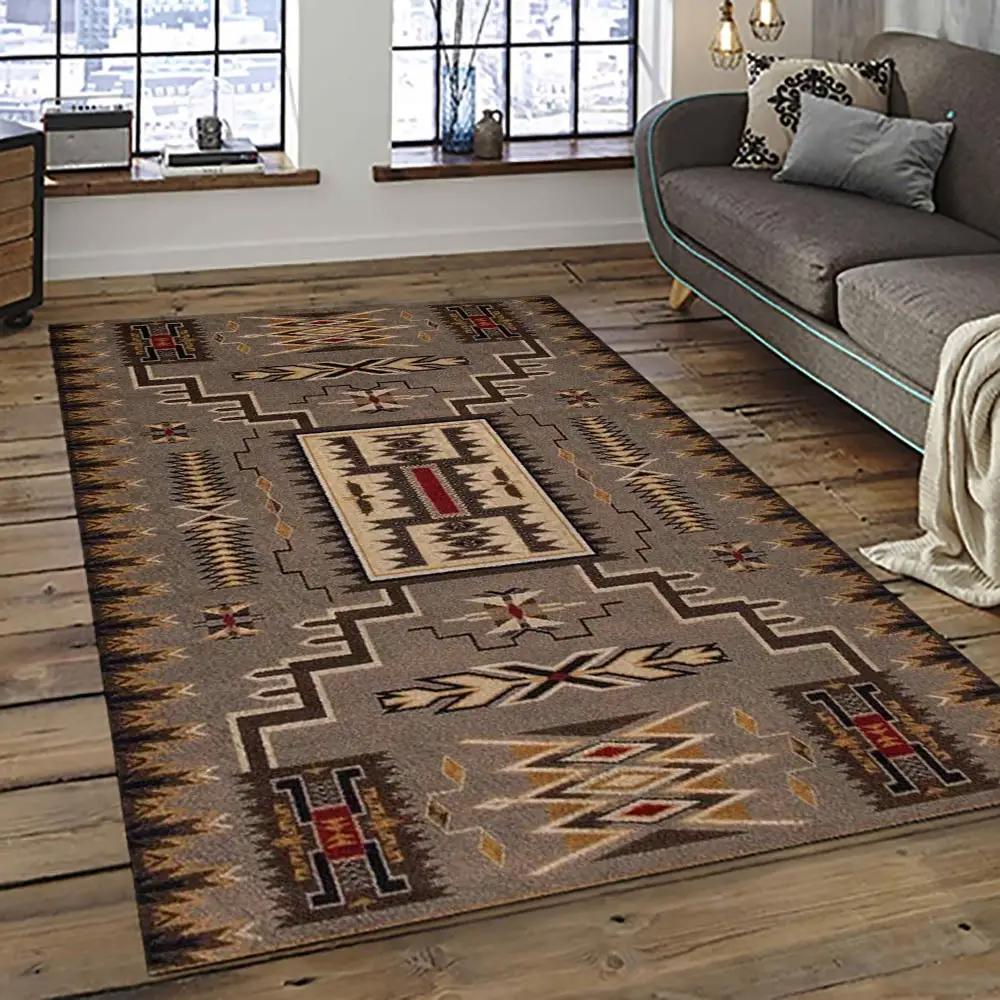 Aztec southwestern geometric shape pattern carpet area rug best gift for home decor event gift asg59 Rectangle Rug