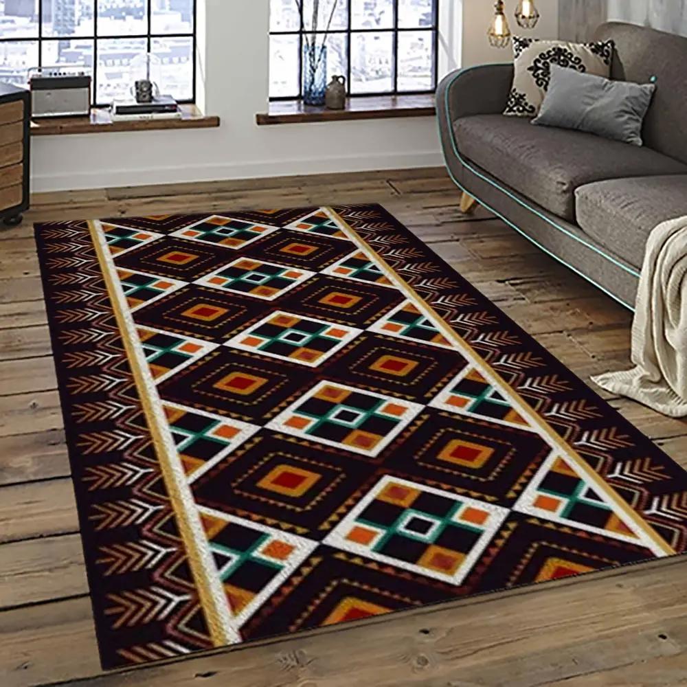 Aztec southwestern geometric shape pattern carpet area rug best gift for home decor event gift asg71 Rectangle Rug