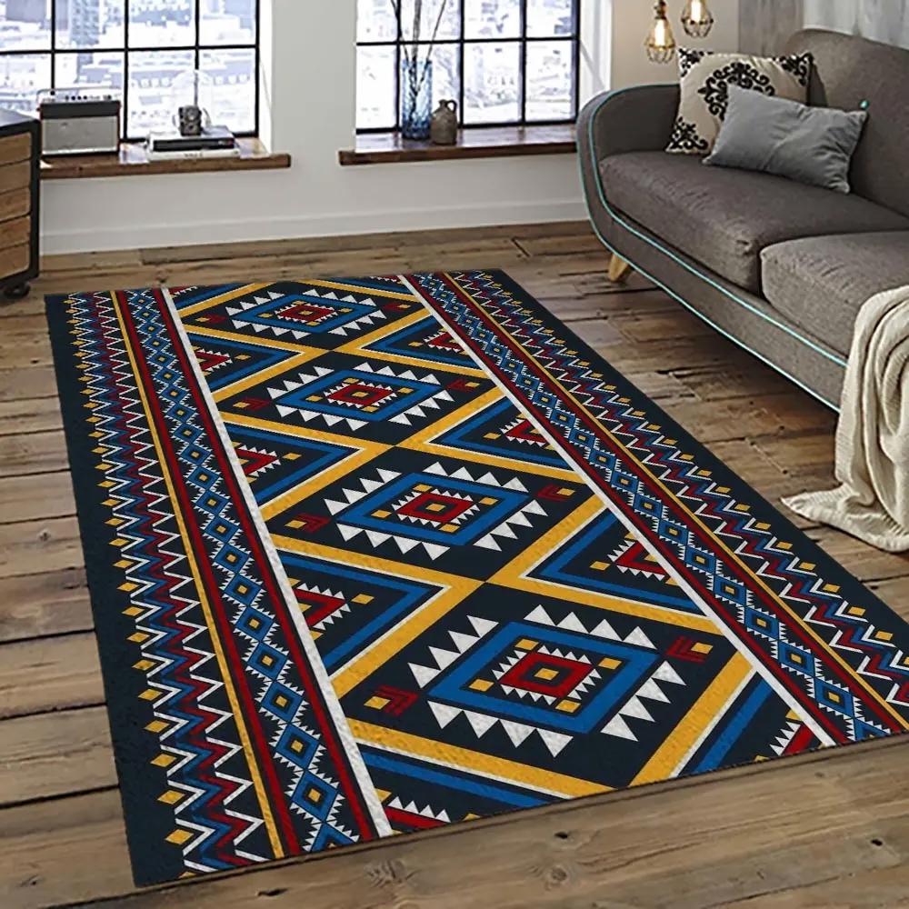 Aztec southwestern geometric shape pattern carpet area rug best gift for home decor event gift asg76 Rectangle Rug