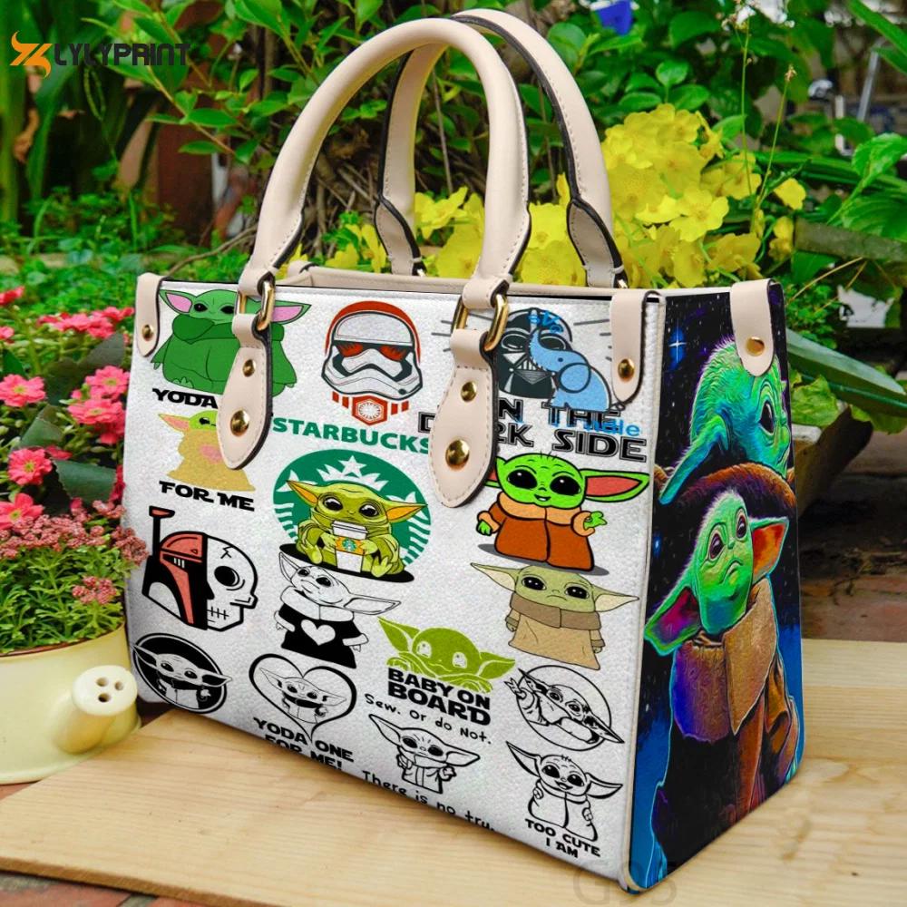 Baby yoda lover 2 leather bag for women gift 3989 Women Leather Hand Bag