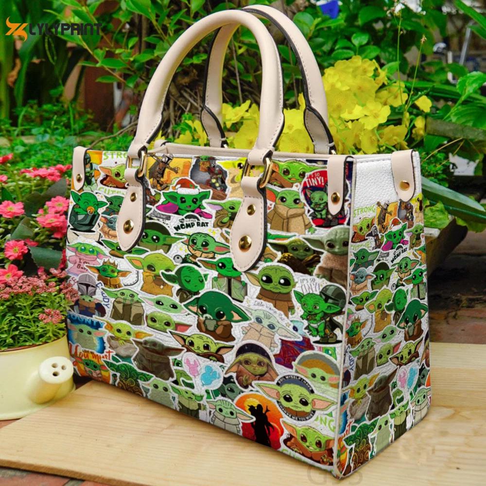 Baby yoda lover leather bag for women gift 4064 Women Leather Hand Bag