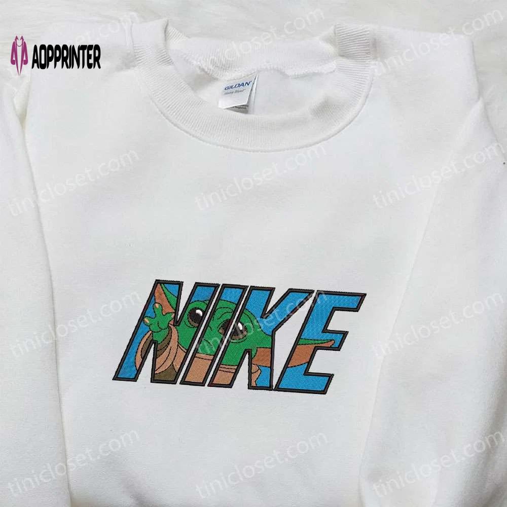 Baby yoda x nike movie embroidered sweatshirt – star wars inspired shirt Embroidered Shirt