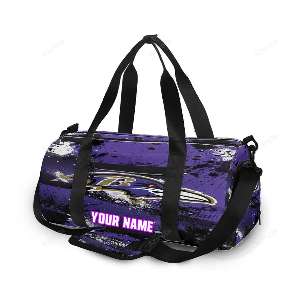 Baltimore ravens logo brush2 personalized name travel bag gym bag 1769 Travel Bag