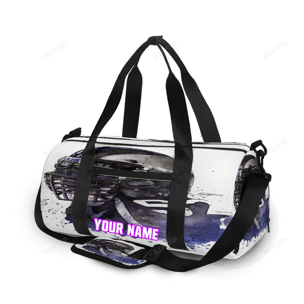 Baltimore ravens ray lewis 52 v7 personalized name travel bag gym bag 35 Travel Bag