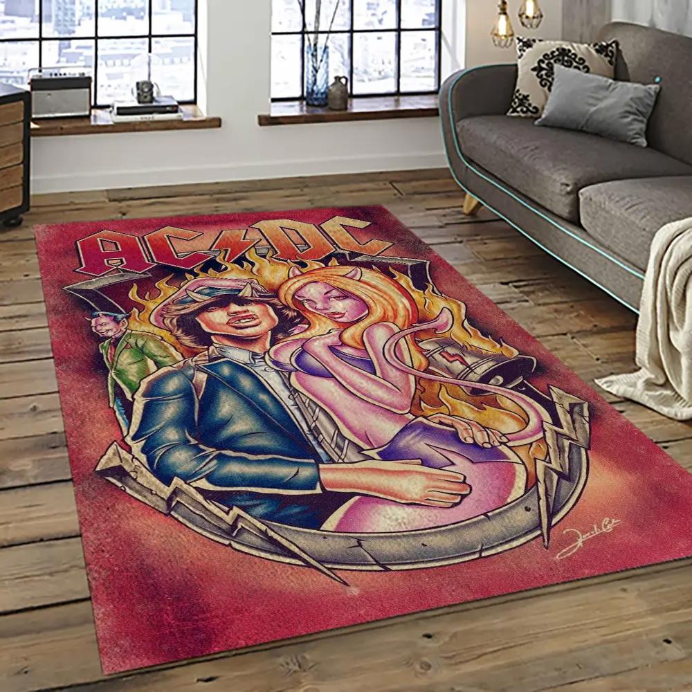 Band ac/dc music carpet rectangle area rug for living room bedroom decor acdc62 Rectangle Rug