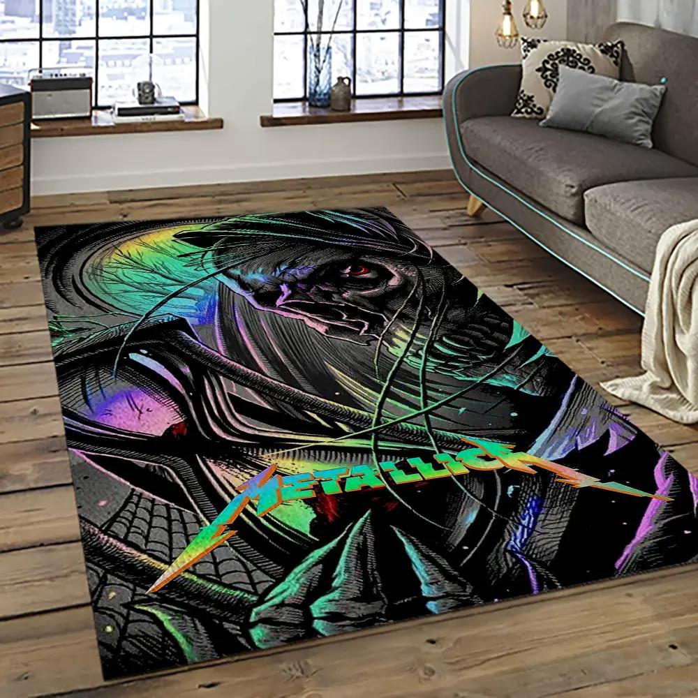 Band metallica music carpet rectangle area rug for living room bedroom decor ma89 Rectangle Rug