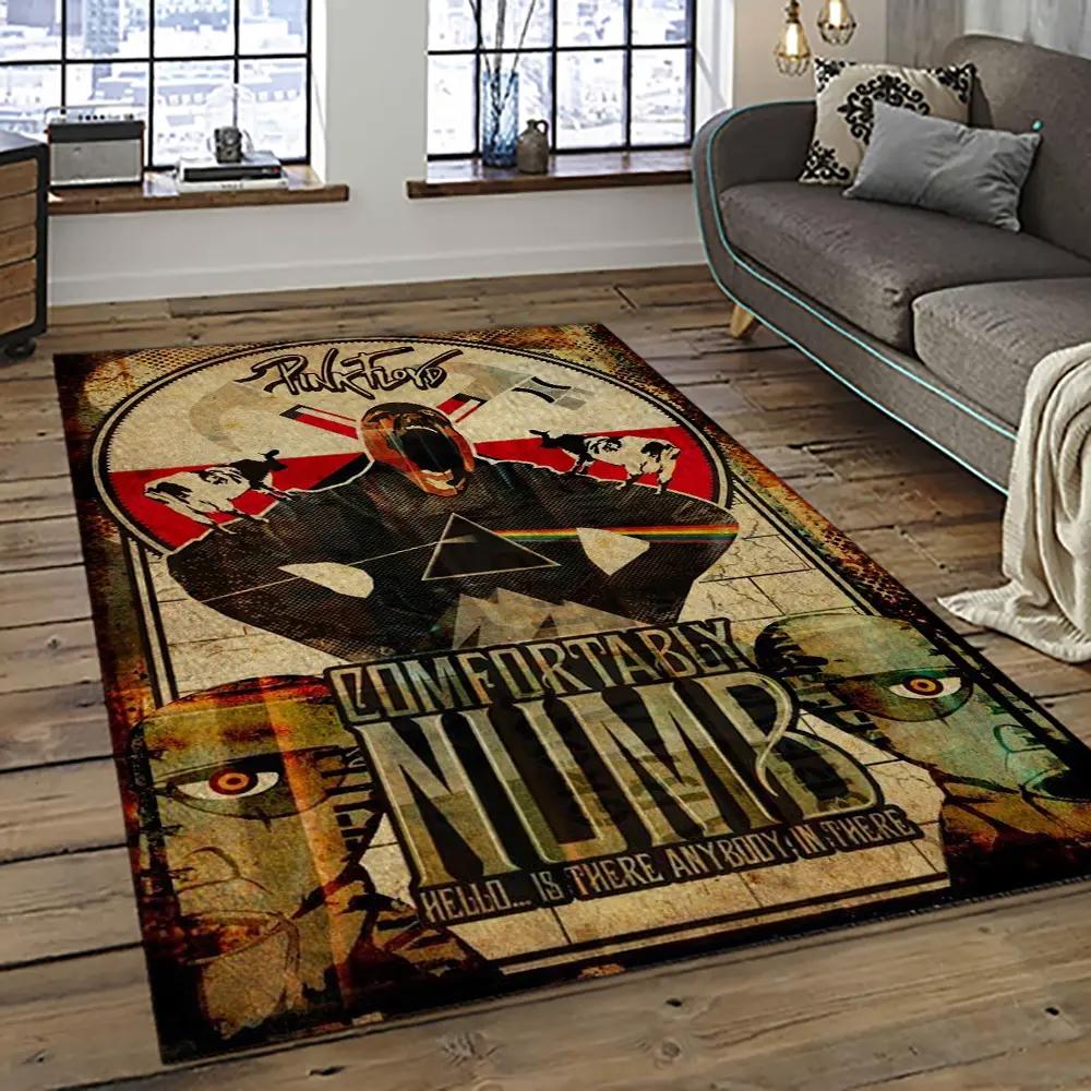 Band pink floyd music carpet rectangle area rug for living room bedroom decor pfo28 Rectangle Rug