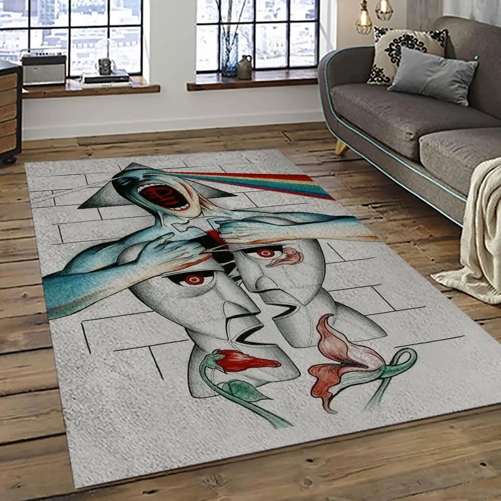Band pink floyd music carpet rectangle area rug for living room bedroom decor pfo38 Rectangle Rug