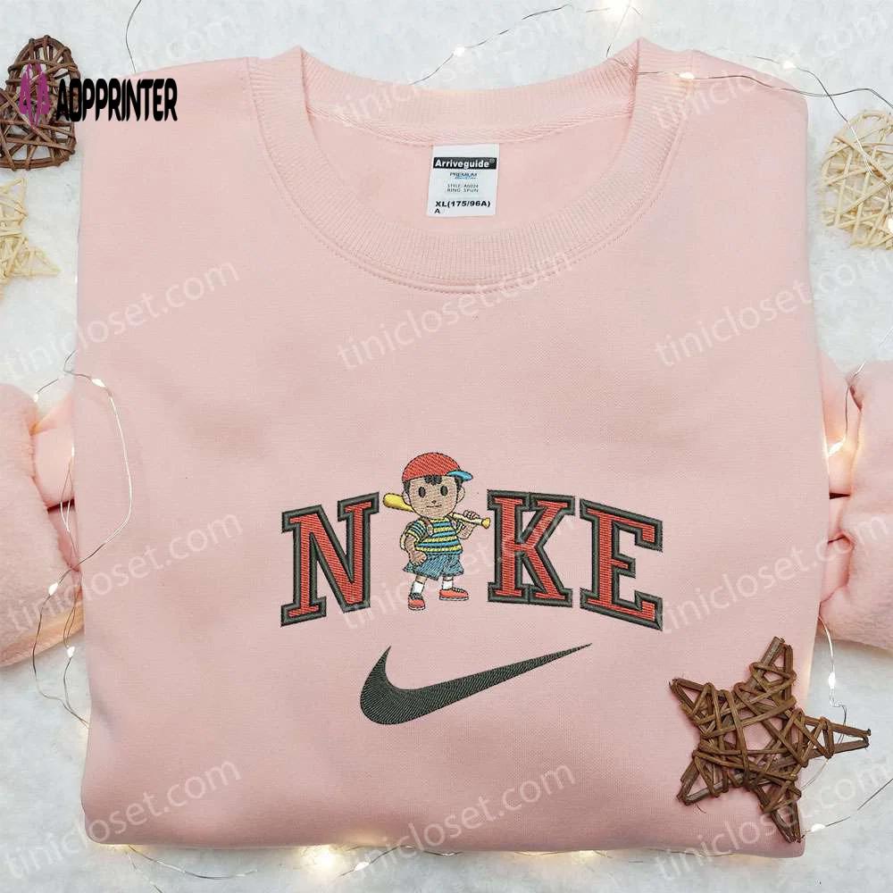 Baseball boy ness badge x nike embroidered shirt – best family gift nike inspired design Embroidered Shirt