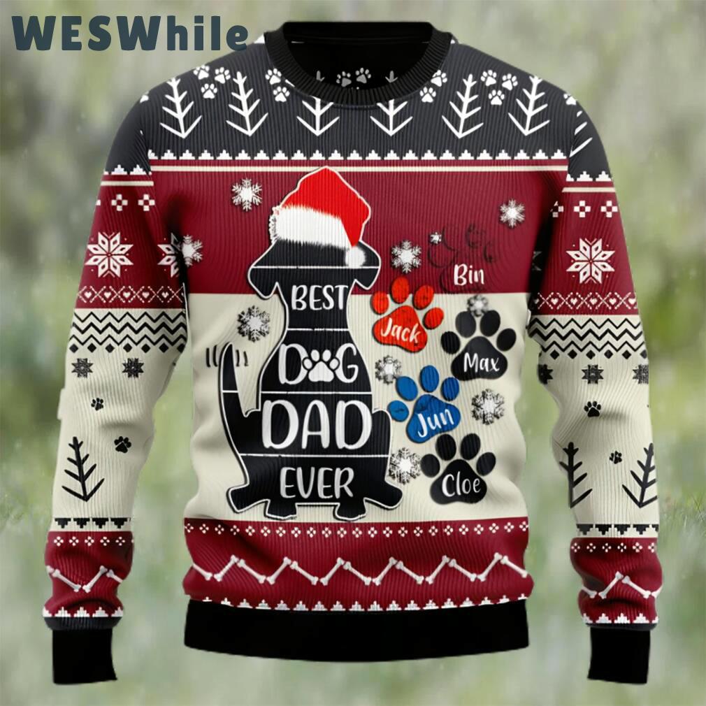 Best dog dad ever ugly christmas sweater Christmas Ugly Sweater