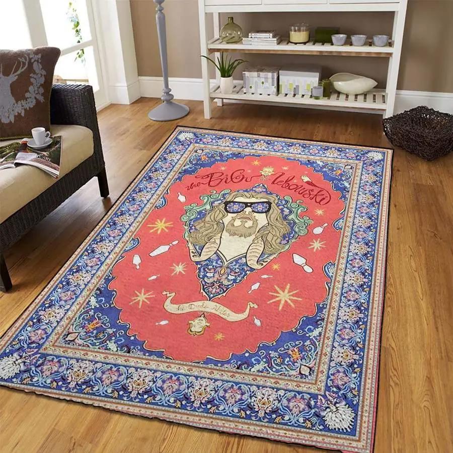 Big lebowski area rug living room rug home decor home decor bedroom living room decor Rectangle Rug