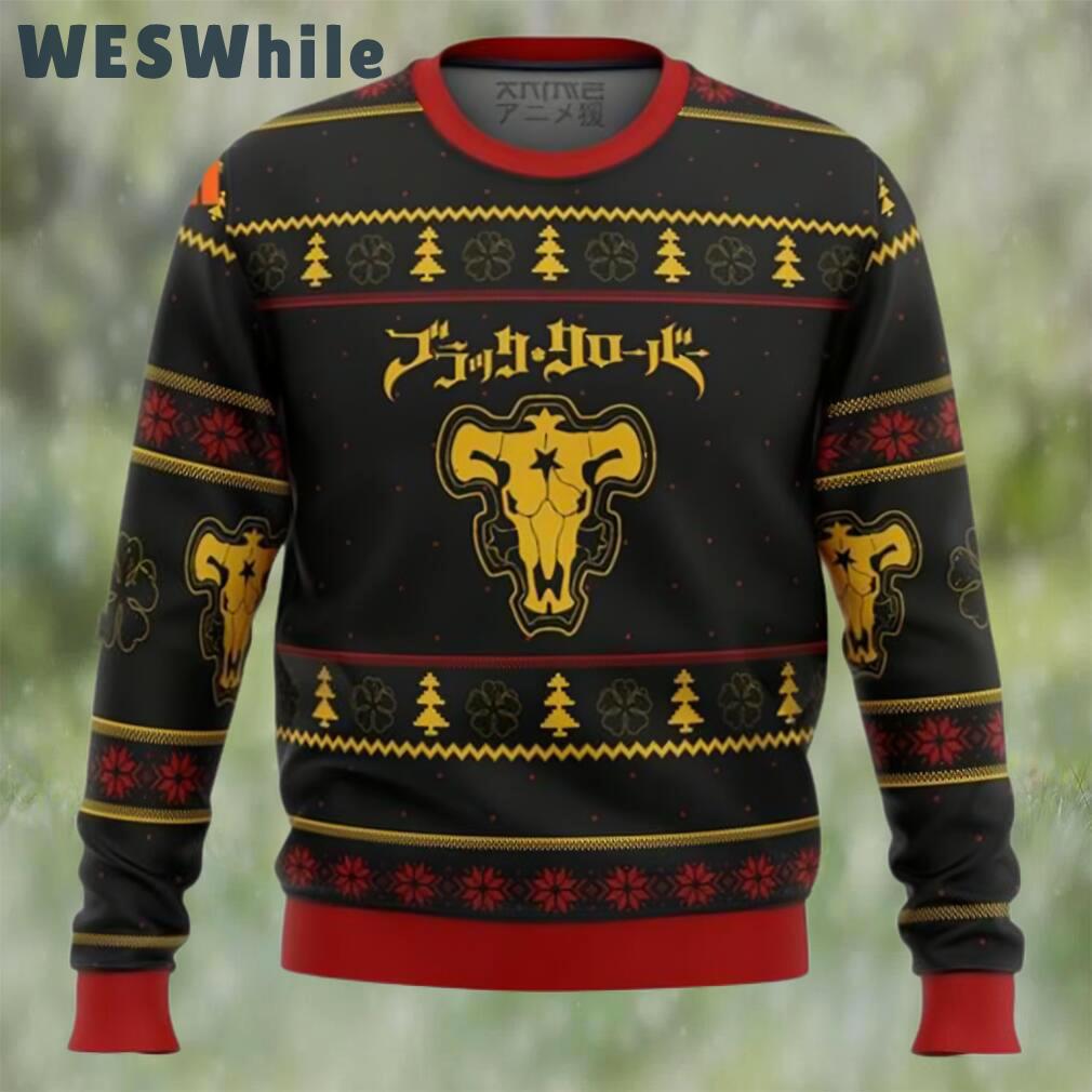Black clover bulls ugly christmas sweater Christmas Ugly Sweater
