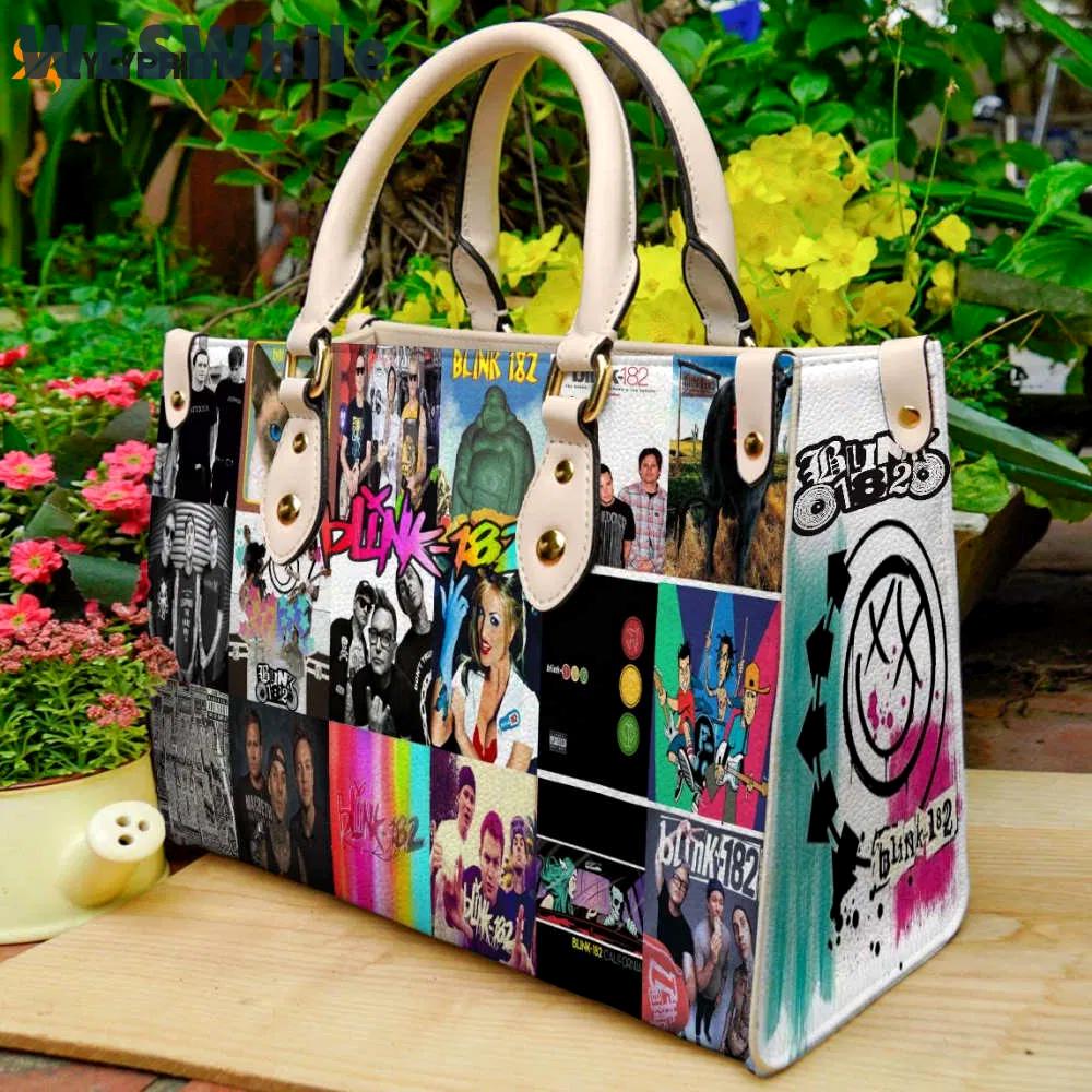 Blink 182 leather handbag 2a 2548 Women Leather Hand Bag