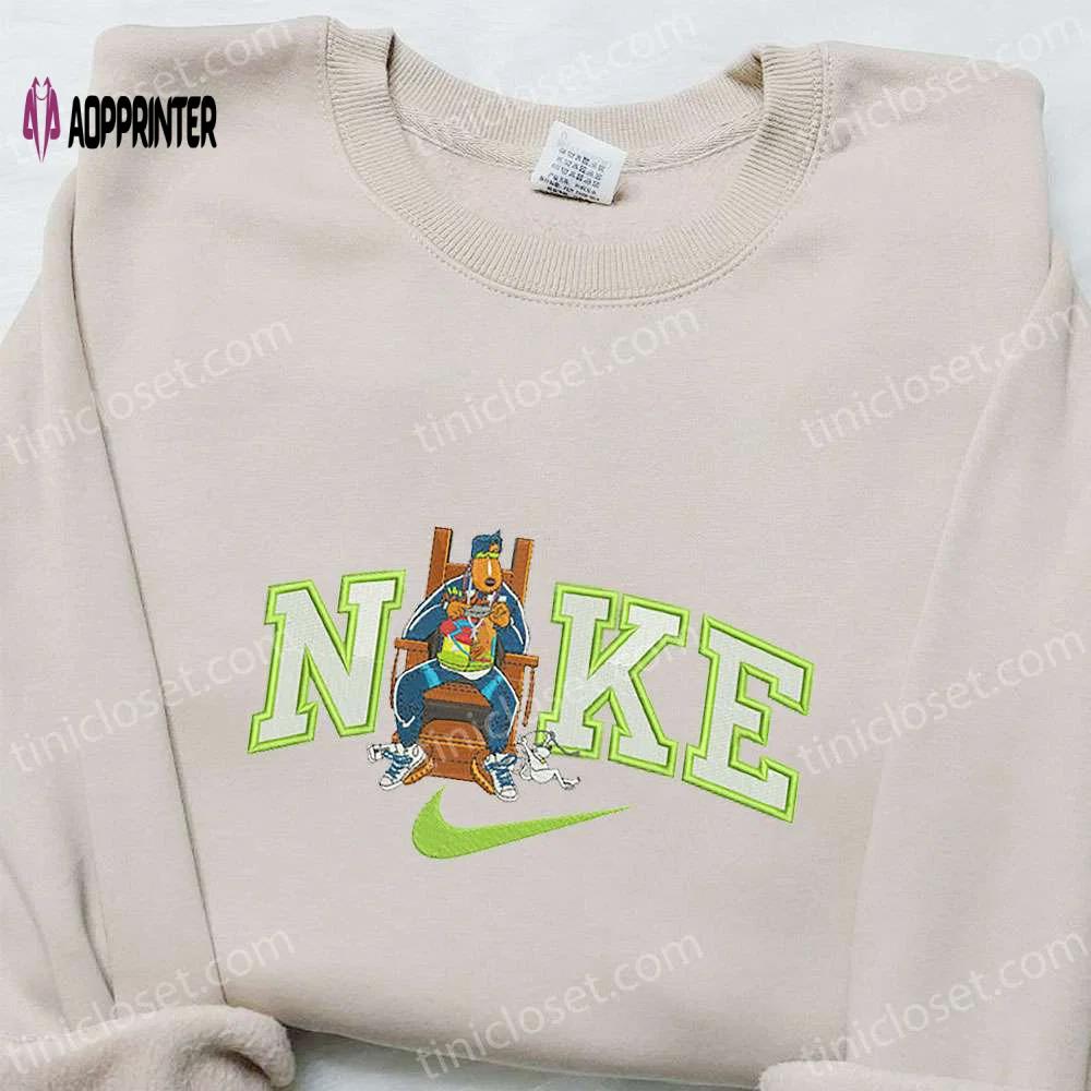 Bodr x nike music embroidered shirt: celebrity-inspired nike design for ultimate style! Embroidered Shirt