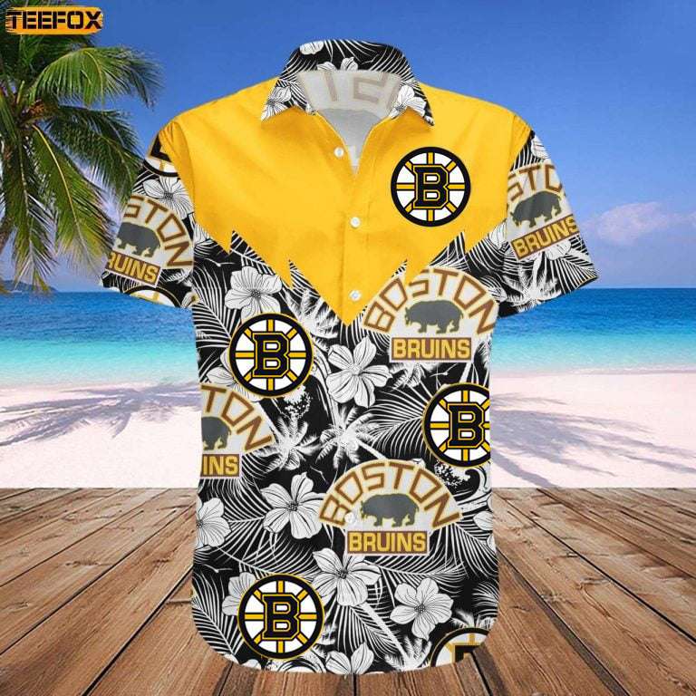 Boston bruins nhl tropical hawaiian shirt Hawaii Shirt Shorts & Flip Flops