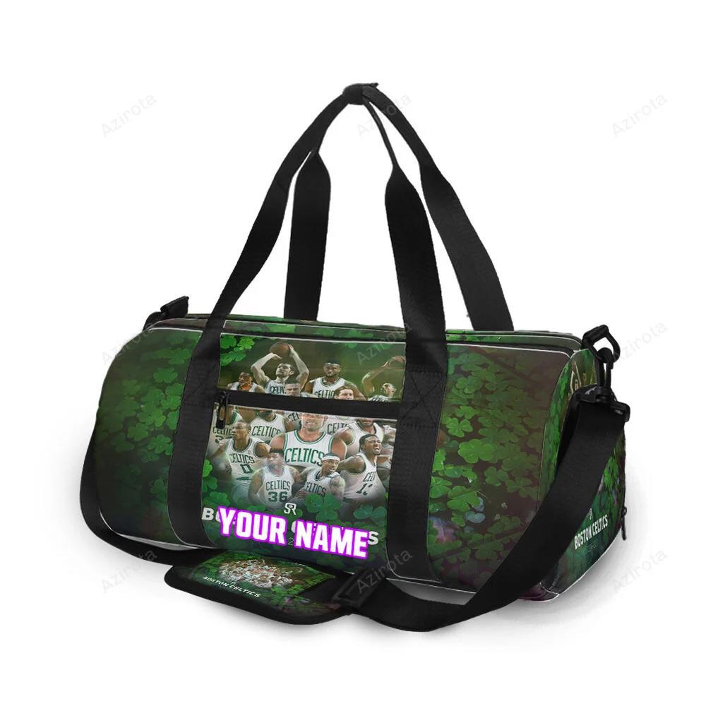 Boston celtics all players clover green personalized name travel bag gym bag 487 Travel Bag