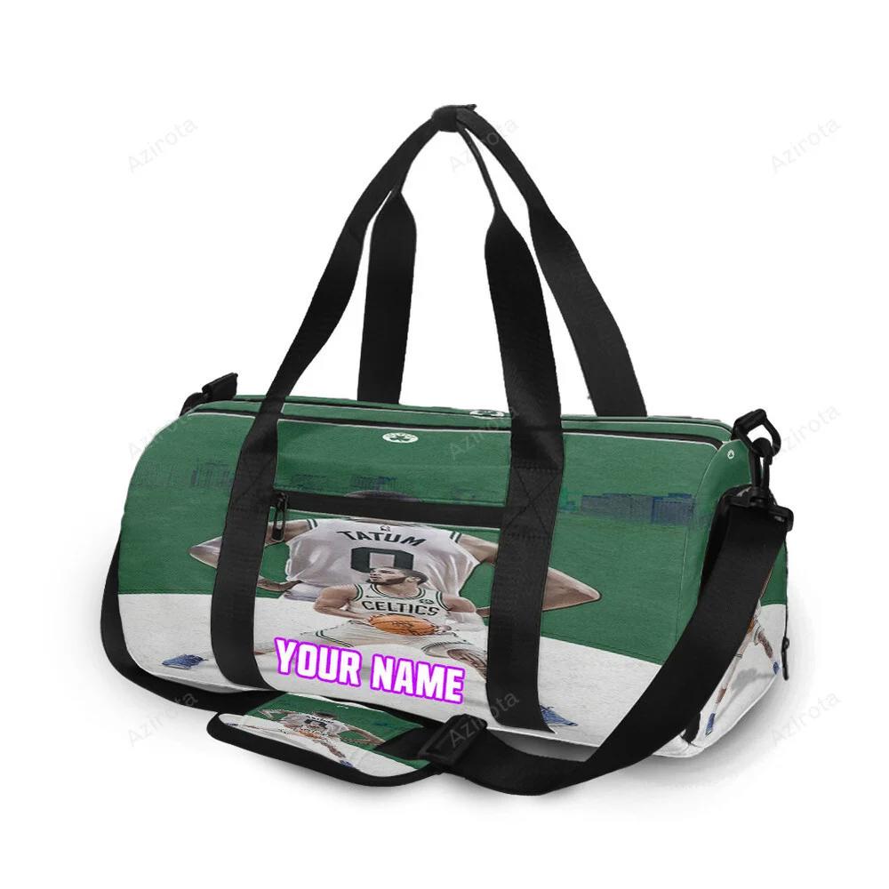 Boston celtics jayson tatum front back city personalized name travel bag gym bag 233 Travel Bag