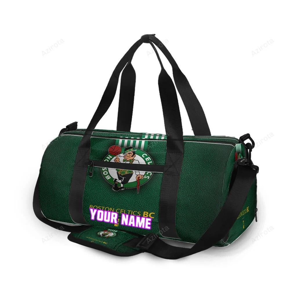 Boston celtics leather green personalized name travel bag gym bag 109 Travel Bag