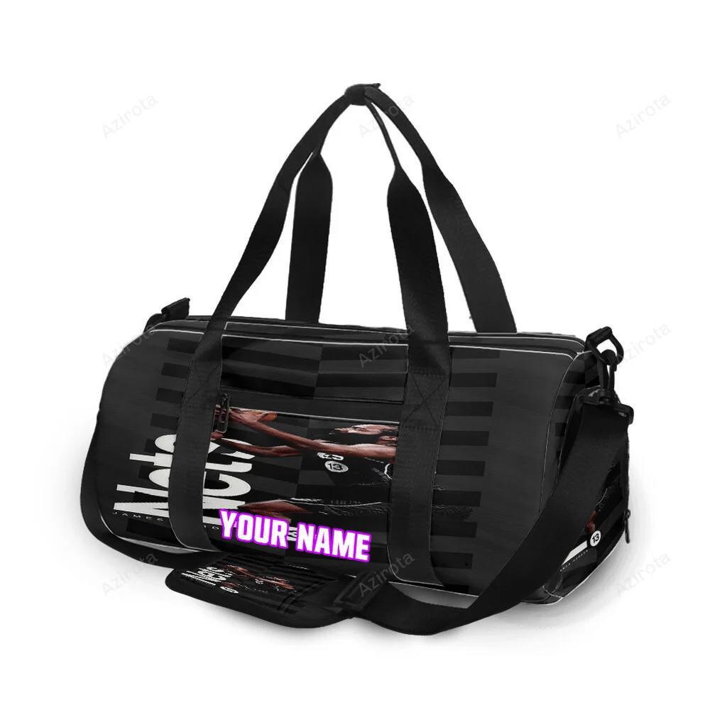 Brooklyn nets james harden2 personalized name travel bag gym bag 1464 Travel Bag