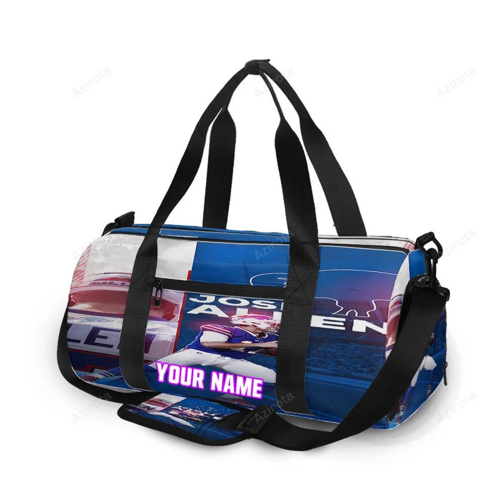 Buffalo bills josh allen v14 personalized name travel bag gym bag 20 Travel Bag
