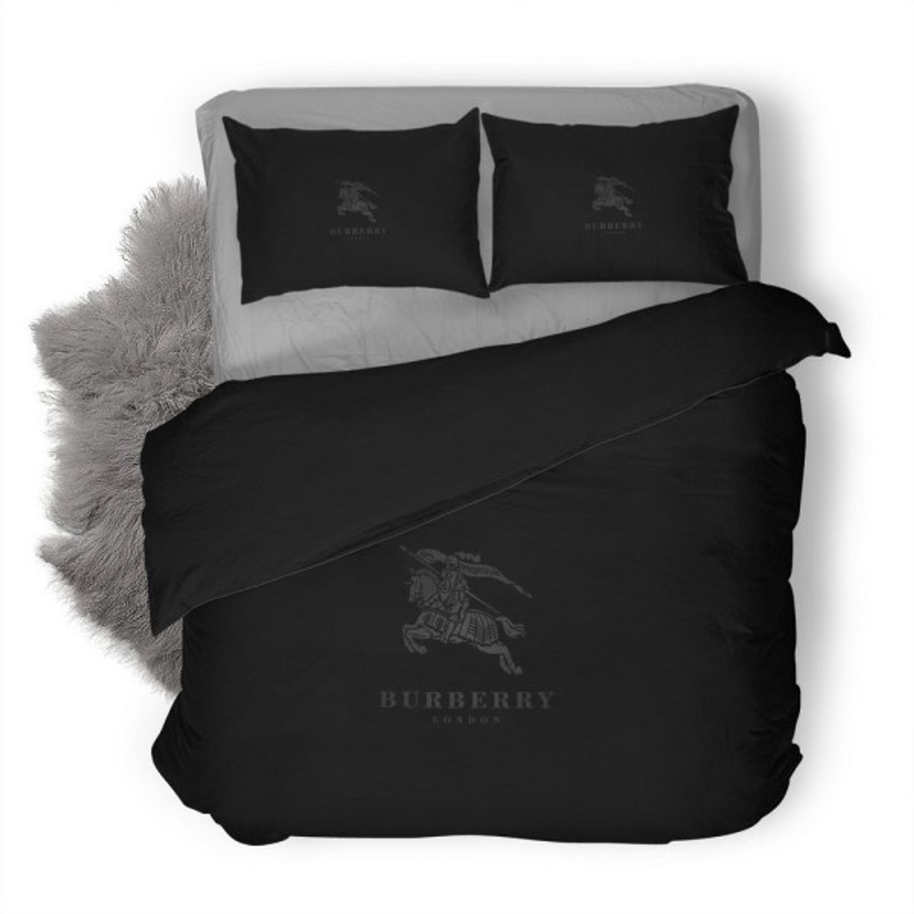 Burberry black luxury brand bedding sets bedspread duvet cover set,bed sets, bedroom sets, comforter sets, duvet cover, bedspread Bedding Sets