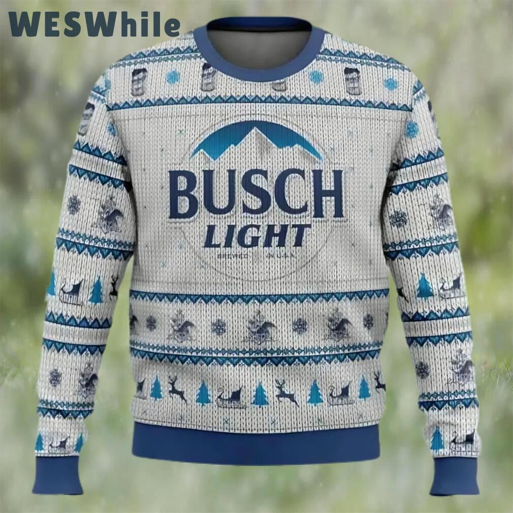 Busch light beer christmas ugly sweater, faux wool sweater, international beer day, gifts for beer lovers, best christmas gifts for 2022 ? prinvity Christmas Ugly Sweater