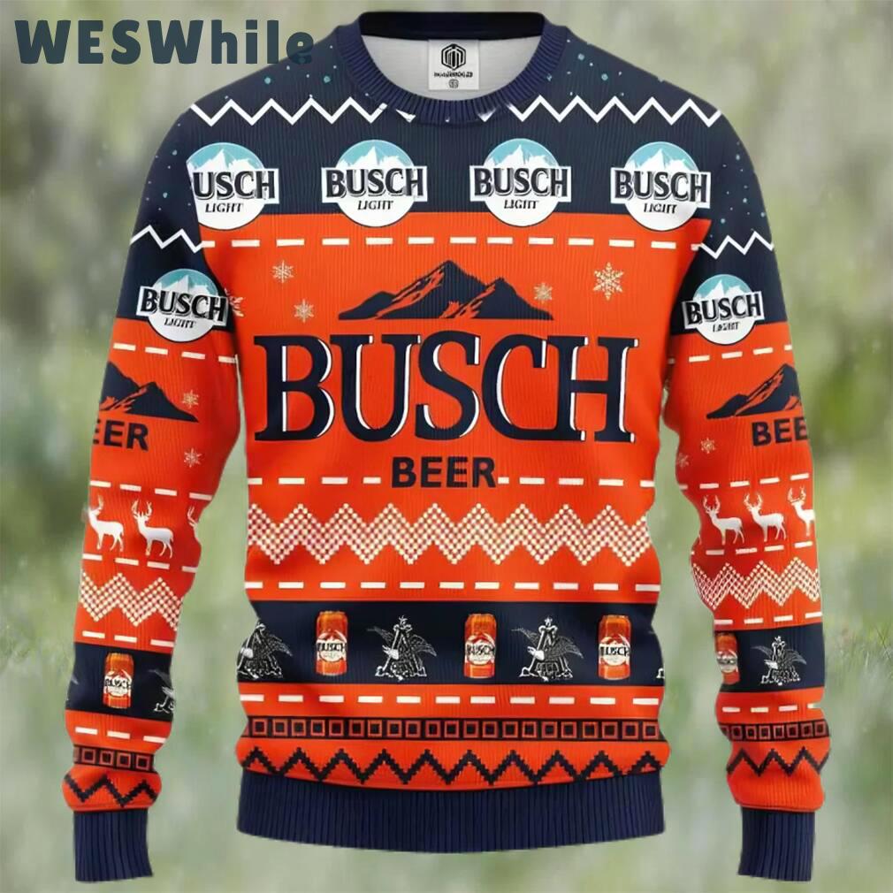 Busch light beer ugly christmas sweater, faux wool sweater, gifts for beer lovers, international beer day, best christmas gifts for 2022 ? prinvity Christmas Ugly Sweater