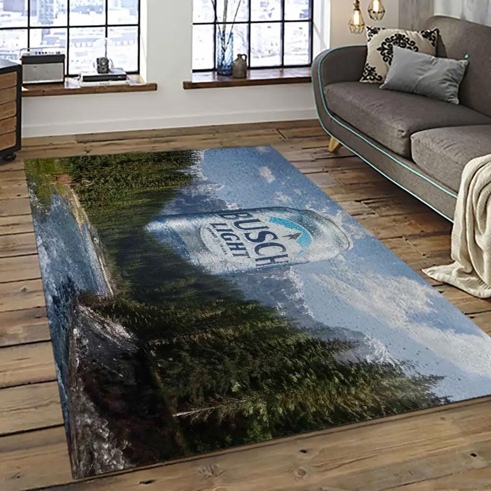 Busch light style living room retangle carpet area rug home decor room decor gift for friends bl25 Rectangle Rug