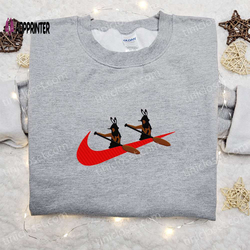 Canoe x nike embroidered shirt: best family gift nike inspired design Embroidered Shirt