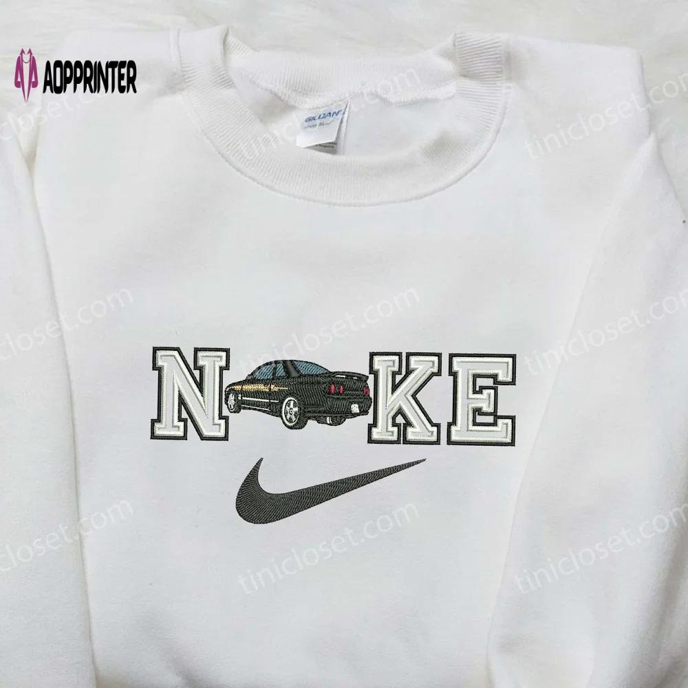 Car x nike embroidered shirt – custom transportation tee Embroidered Shirt