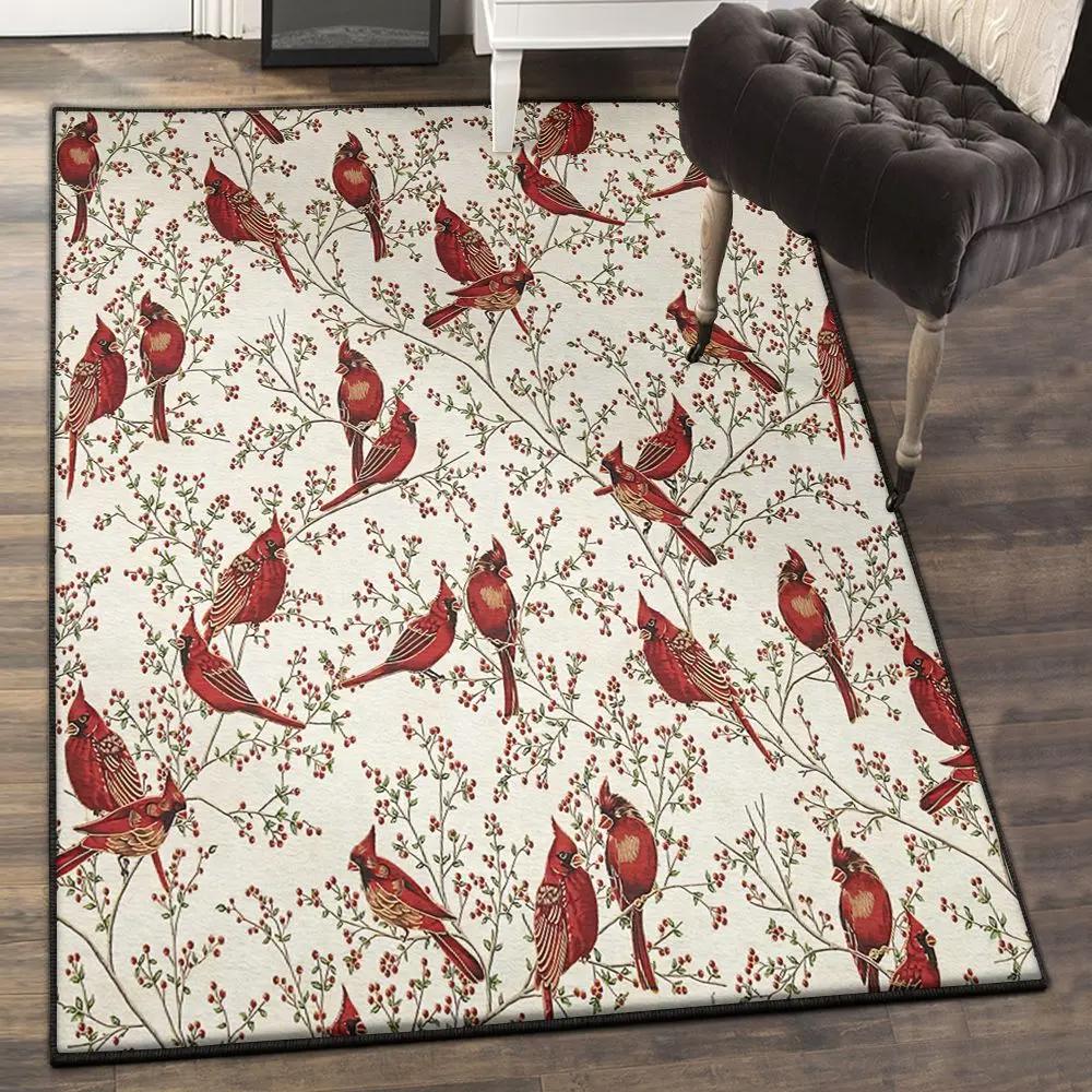 Cardinals area rugs for living room, cardinal rug Rectangle Rug