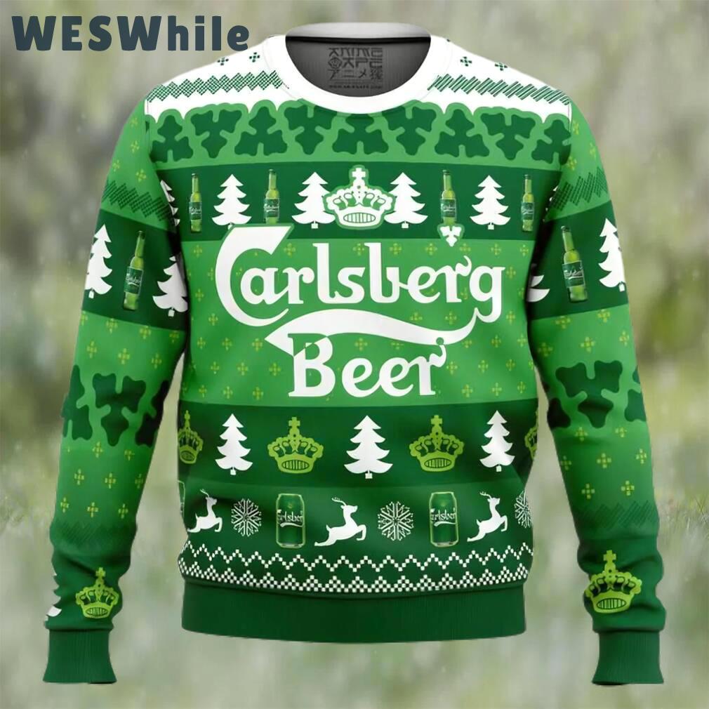 Carlsberg beer ugly christmas sweater, faux wool sweater, international beer day, gifts for beer lovers, best christmas gifts for 2022 ? prinvity Christmas Ugly Sweater