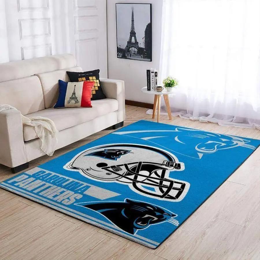 Carolina panthers area rug living room rug home decor nfl carpet rug 20030316 Rectangle Rug