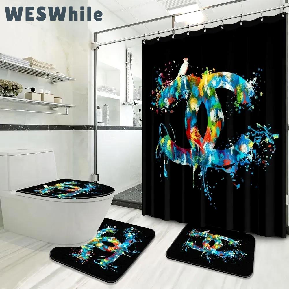 Chanel bathroom set home decor luxury fashion brand bath mat hypebeast Bathroom Set