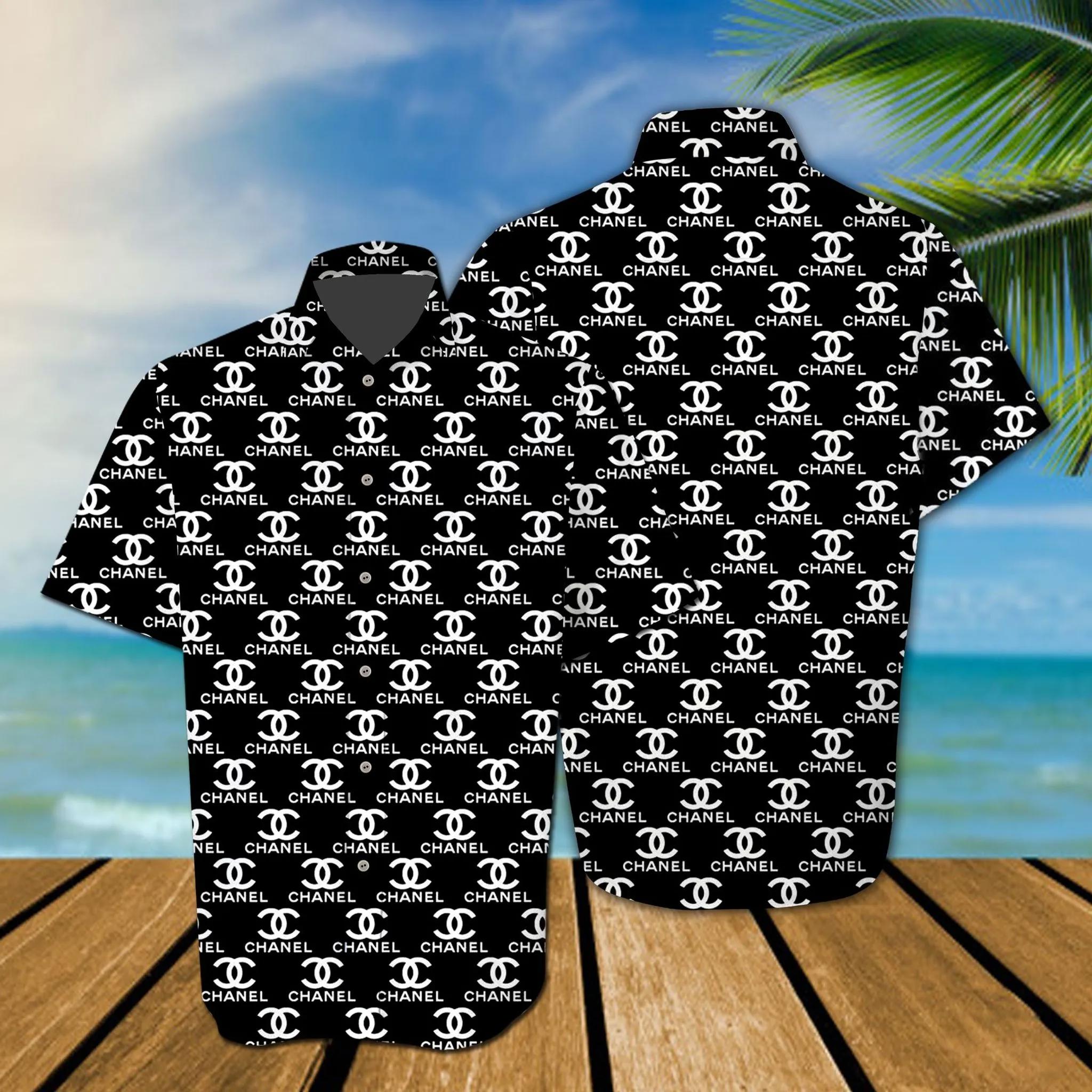 Chanel hawaii shirt luxury clothing clothes outfit for men Hawaii Shirt Shorts & Flip Flops