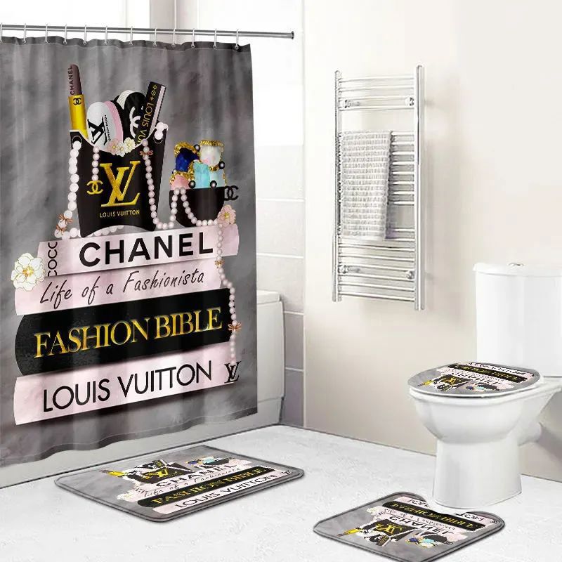 Chanel louis vuitton bathroom sets home decor bath mat hypebeast luxury fashion brand Bathroom Set