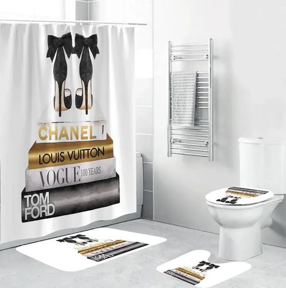 Chanel louis vuitton home decor luxury fashion brand bath mat hypebeast bathroom sets Bathroom Set