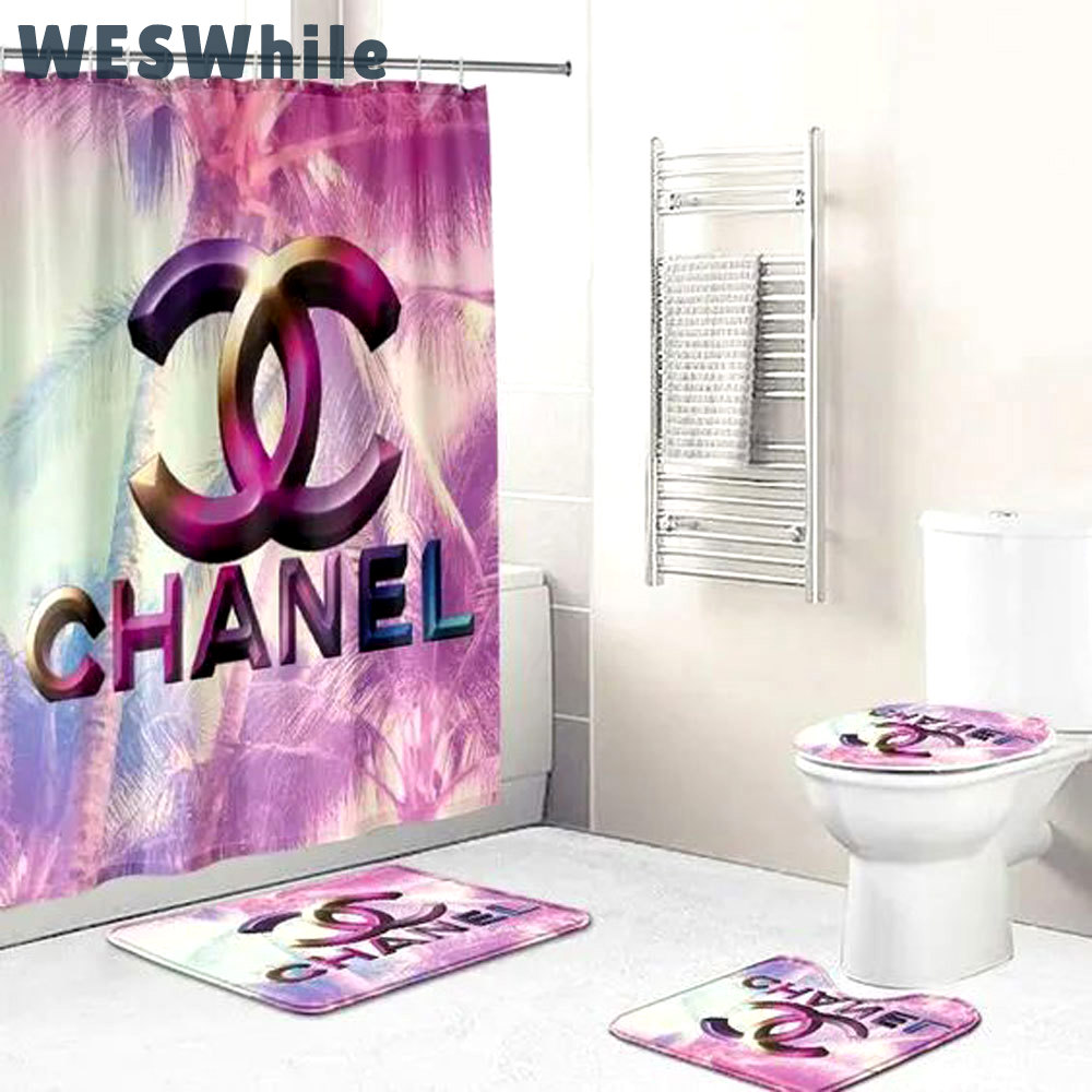Chanel tropical home decor bath mat hypebeast bathroom sets luxury fashion brand Bathroom Set