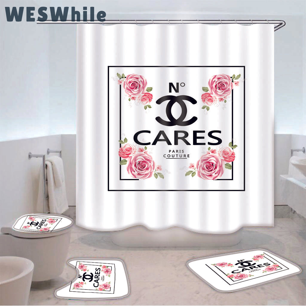 Chanel white bath mat hypebeast home decor bathroom sets luxury fashion brand Bathroom Set