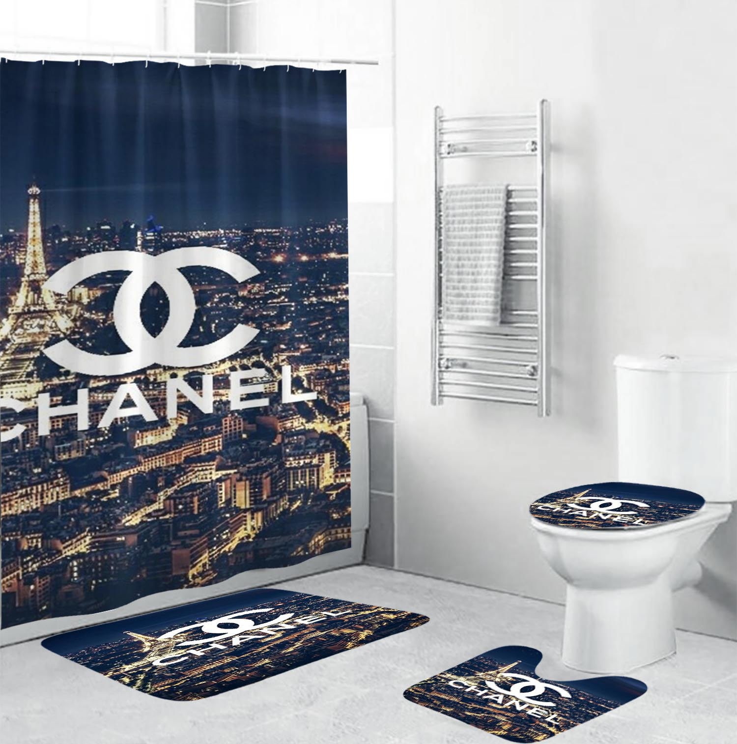 Chanelin paris scence luxury fashion brand home decor bathroom sets bath mat hypebeast Bathroom Set