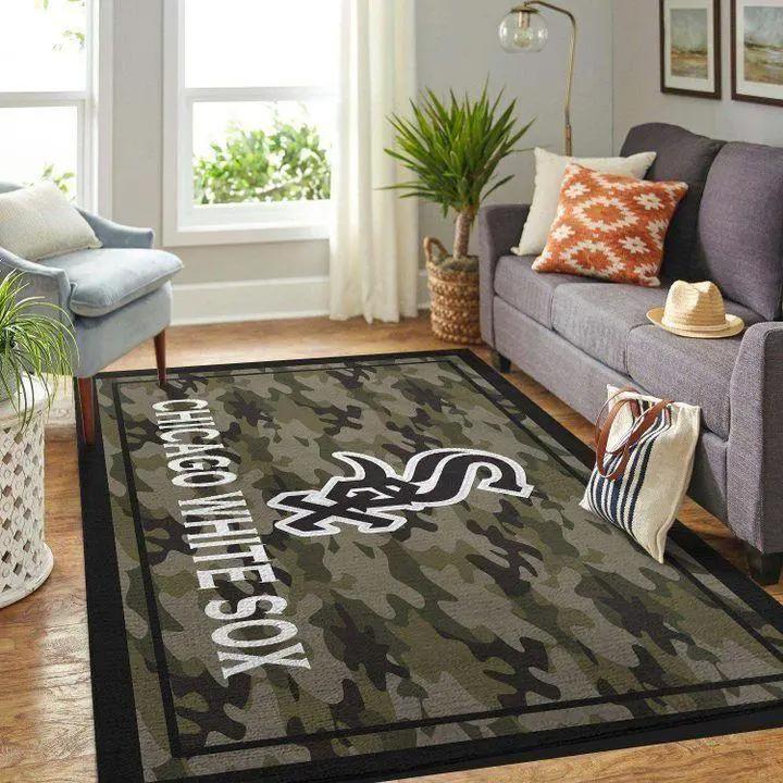 Chicago white sox area rug mlb baseball team logo carpet living room rugs rug regtangle carpet floor decor home decor v608 Rectangle Rug