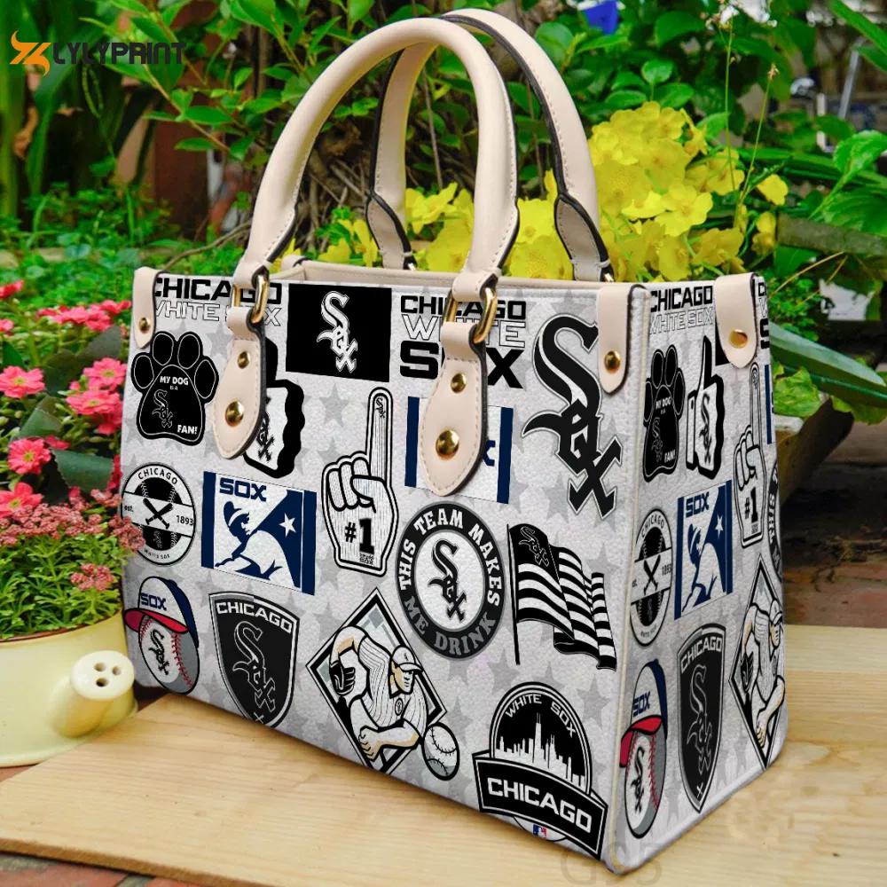 Chicago white sox leather bag for women gift 827 Women Leather Hand Bag