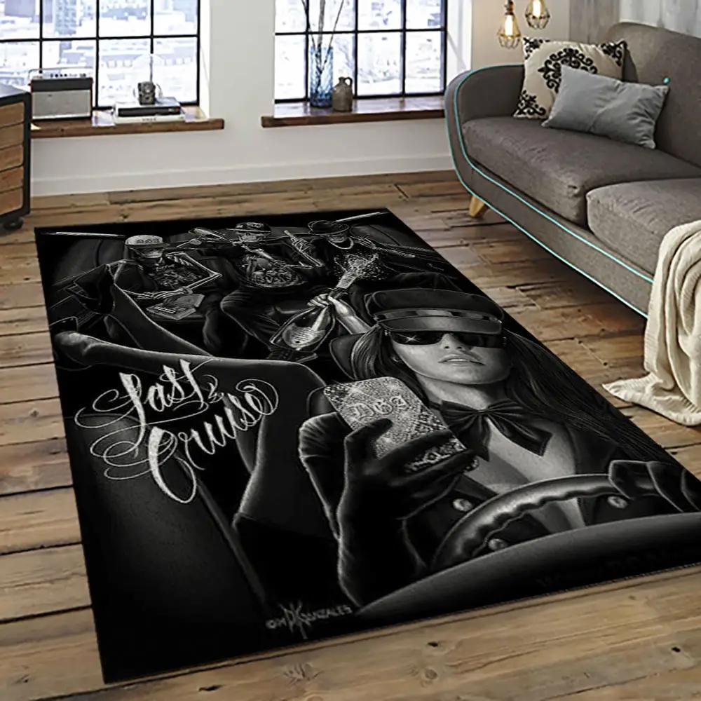 Chicano cholo style living room retangle carpet area rug home decor room decor gift for friends cc28 Rectangle Rug