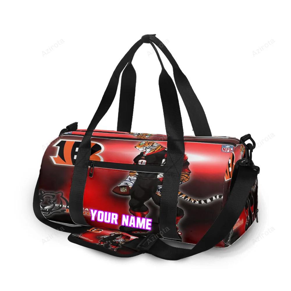 Cincinnati bengals emblem tiger personalized name travel bag gym bag 1397 Travel Bag