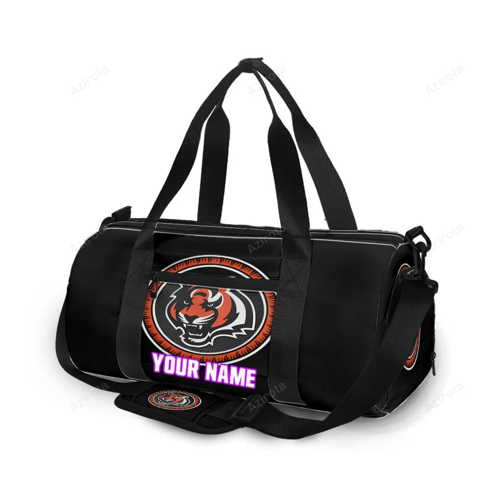 Cincinnati bengals emblem v7 personalized name travel bag gym bag 450 Travel Bag