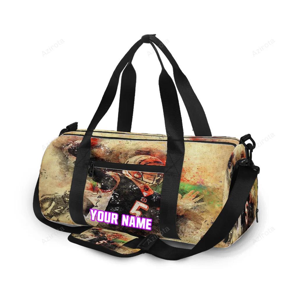 Cincinnati bengals team v1 personalized name travel bag gym bag 1605 Travel Bag