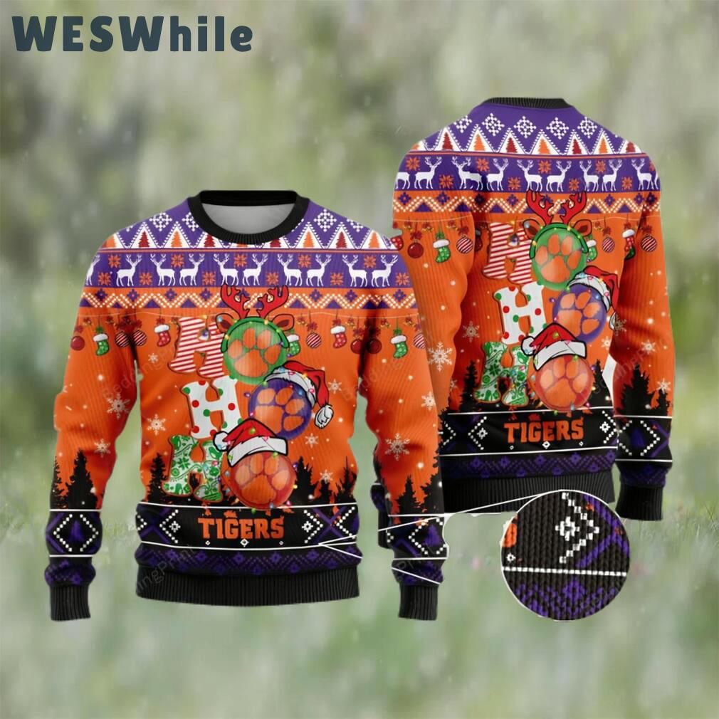 Clemson tigers ho ho ho ugly christmas sweater Christmas Ugly Sweater