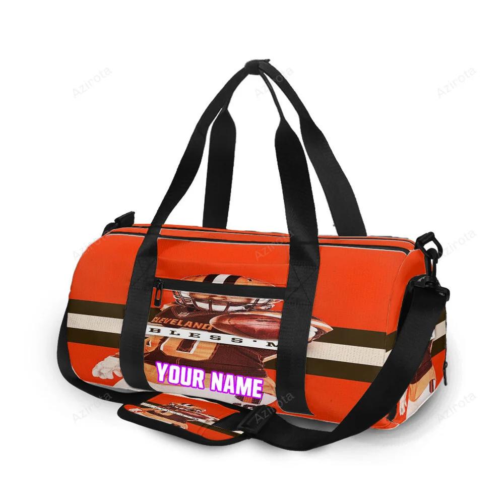 Cleveland browns jarvis landry 80 v3 personalized name travel bag gym bag 935 Travel Bag