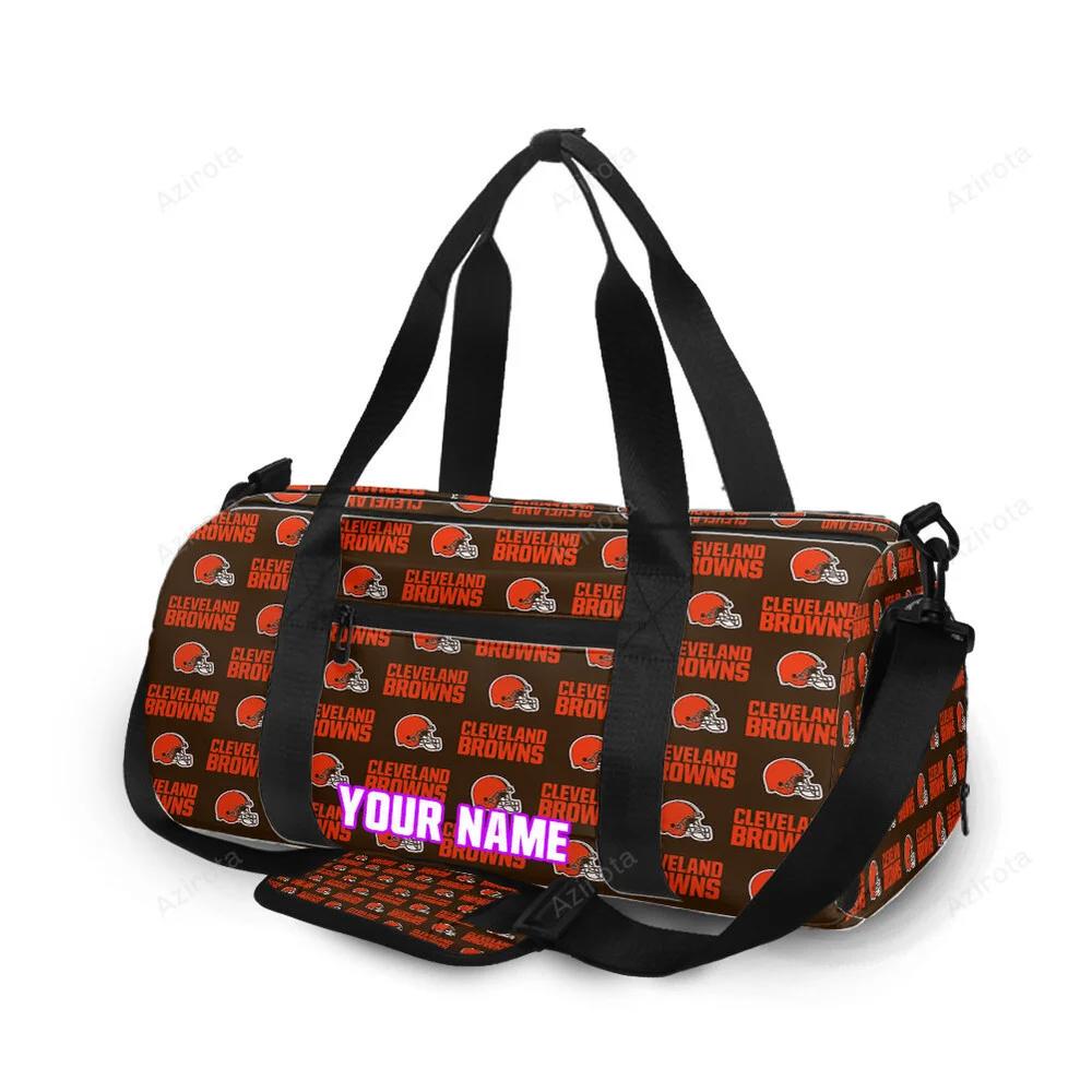 Cleveland browns logo v31 personalized name travel bag gym bag 391 Travel Bag